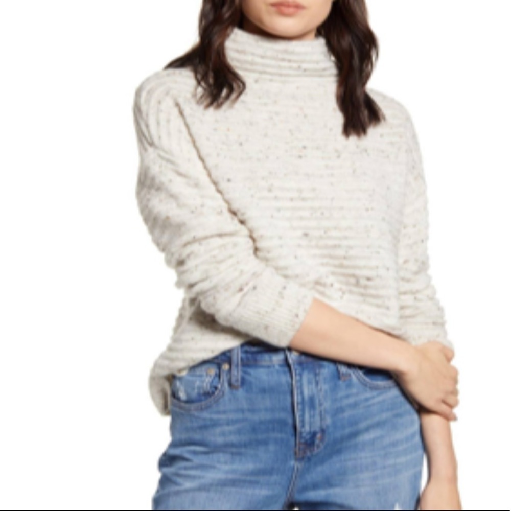 Madewell Belmont Donegal Mock Neck Sweater.